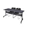 Kobe Rectangle FlipTop Table, 72" W, 29" H, Laminate Top, Gray MKFTM7224GY44BK - alternate 1